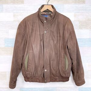 Members Only VTG Soft Genuine Leather Jacket Brown Satin Lining Korea Men Medium